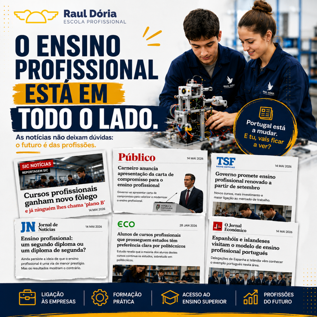 O Ensino Profissional Está a Ganhar Novo Fôlego em Portugal — E na Raul Dória o Futuro Já Começou