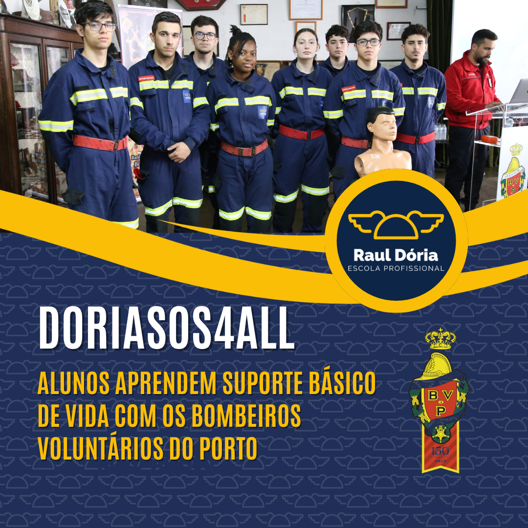 DoriaSOS4All: alunos aprendem Suporte Básico de Vida com os Bombeiros Voluntários do Porto